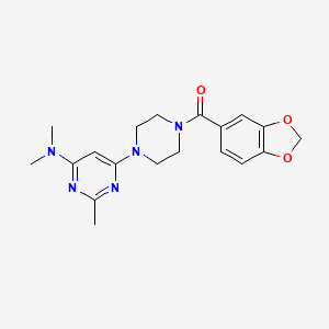 6-[4-(2H-1,3-BENZODIOXOLE-5-CARBONYL)PIPERAZIN-1-YL]-N,N,2-TRIMETHYLPYRIMIDIN-4-AMINE