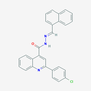 molecular formula C27H18ClN3O B451801 2-(4-chlorophenyl)-N'-(1-naphthylmethylene)-4-quinolinecarbohydrazide 