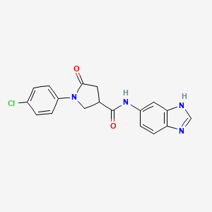 N-1H-benzimidazol-6-yl-1-(4-chlorophenyl)-5-oxo-3-pyrrolidinecarboxamide