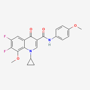 1-cyclopropyl-6,7-difluoro-8-methoxy-N-(4-methoxyphenyl)-4-oxo-1,4-dihydro-3-quinolinecarboxamide