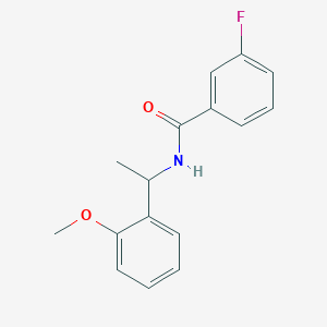 molecular formula C16H16FNO2 B4518072 3-fluoro-N-[1-(2-methoxyphenyl)ethyl]benzamide 