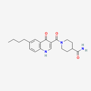 1-[(6-butyl-4-hydroxy-3-quinolinyl)carbonyl]-4-piperidinecarboxamide