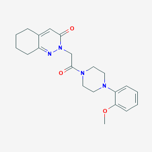 molecular formula C21H26N4O3 B4518116 2-{2-[4-(2-methoxyphenyl)-1-piperazinyl]-2-oxoethyl}-5,6,7,8-tetrahydro-3(2H)-cinnolinone 