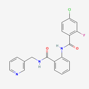 4-chloro-2-fluoro-N-(2-{[(3-pyridinylmethyl)amino]carbonyl}phenyl)benzamide