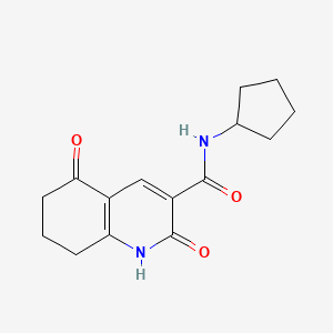 N-cyclopentyl-2,5-dioxo-1,2,5,6,7,8-hexahydro-3-quinolinecarboxamide