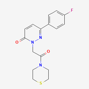 molecular formula C16H16FN3O2S B4518170 6-(4-fluorophenyl)-2-[2-oxo-2-(4-thiomorpholinyl)ethyl]-3(2H)-pyridazinone 