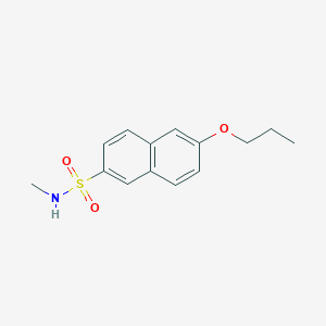 molecular formula C14H17NO3S B4518211 N-methyl-6-propoxy-2-naphthalenesulfonamide 