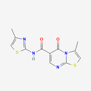 3-methyl-N-(4-methyl-1,3-thiazol-2-yl)-5-oxo-5H-[1,3]thiazolo[3,2-a]pyrimidine-6-carboxamide