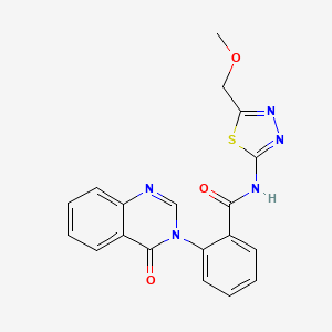 N-[5-(methoxymethyl)-1,3,4-thiadiazol-2-yl]-2-(4-oxo-3(4H)-quinazolinyl)benzamide