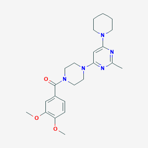 4-[4-(3,4-Dimethoxybenzoyl)piperazin-1-YL]-2-methyl-6-(piperidin-1-YL)pyrimidine