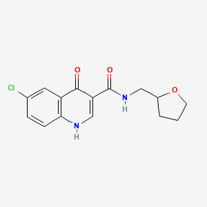 6-chloro-4-oxo-N-(tetrahydrofuran-2-ylmethyl)-1,4-dihydroquinoline-3-carboxamide