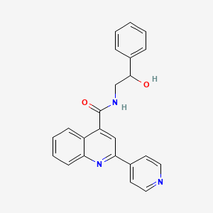 N-(2-hydroxy-2-phenylethyl)-2-(4-pyridinyl)-4-quinolinecarboxamide