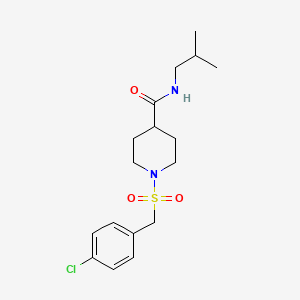 1-[(4-CHLOROPHENYL)METHANESULFONYL]-N-(2-METHYLPROPYL)PIPERIDINE-4-CARBOXAMIDE