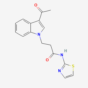 3-(3-acetyl-1H-indol-1-yl)-N-1,3-thiazol-2-ylpropanamide