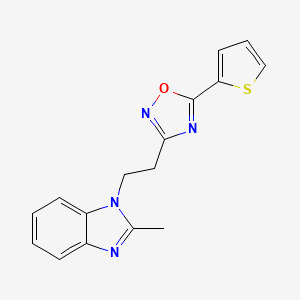 2-methyl-1-{2-[5-(2-thienyl)-1,2,4-oxadiazol-3-yl]ethyl}-1H-benzimidazole