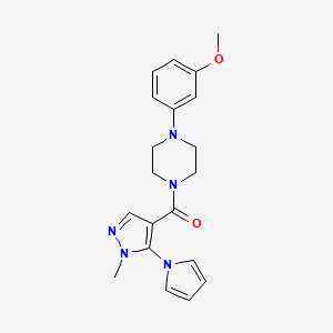 1-(3-methoxyphenyl)-4-{[1-methyl-5-(1H-pyrrol-1-yl)-1H-pyrazol-4-yl]carbonyl}piperazine