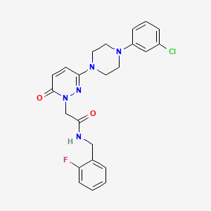 2-[3-[4-(3-chlorophenyl)-1-piperazinyl]-6-oxo-1(6H)-pyridazinyl]-N-(2-fluorobenzyl)acetamide