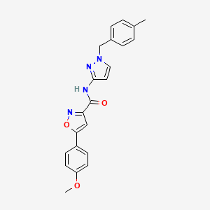 molecular formula C22H20N4O3 B4518319 5-(4-methoxyphenyl)-N-[1-(4-methylbenzyl)-1H-pyrazol-3-yl]-3-isoxazolecarboxamide 