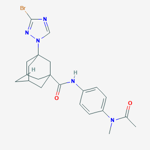 molecular formula C22H26BrN5O2 B451832 N-{4-[acetyl(methyl)amino]phenyl}-3-(3-bromo-1H-1,2,4-triazol-1-yl)-1-adamantanecarboxamide 