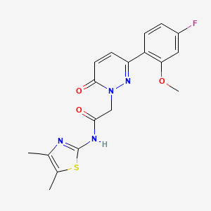 N-(4,5-dimethyl-1,3-thiazol-2-yl)-2-[3-(4-fluoro-2-methoxyphenyl)-6-oxo-1(6H)-pyridazinyl]acetamide