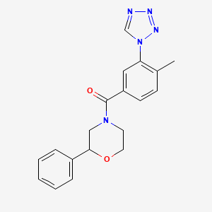 4-[4-methyl-3-(1H-tetrazol-1-yl)benzoyl]-2-phenylmorpholine