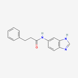 molecular formula C16H15N3O B4518370 N-1H-benzimidazol-6-yl-3-phenylpropanamide 