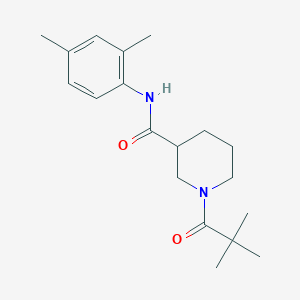 molecular formula C19H28N2O2 B4518384 N-(2,4-dimethylphenyl)-1-(2,2-dimethylpropanoyl)-3-piperidinecarboxamide 