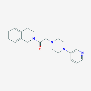 molecular formula C20H24N4O B4518402 2-{[4-(3-pyridinyl)-1-piperazinyl]acetyl}-1,2,3,4-tetrahydroisoquinoline 