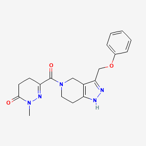 2-methyl-6-{[3-(phenoxymethyl)-1,4,6,7-tetrahydro-5H-pyrazolo[4,3-c]pyridin-5-yl]carbonyl}-4,5-dihydropyridaz