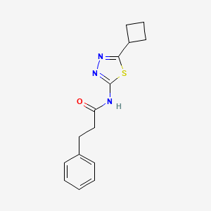 N-(5-cyclobutyl-1,3,4-thiadiazol-2-yl)-3-phenylpropanamide