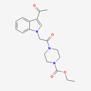 ethyl 4-[(3-acetyl-1H-indol-1-yl)acetyl]-1-piperazinecarboxylate