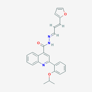 molecular formula C26H23N3O3 B451843 N'-[3-(2-furyl)-2-propenylidene]-2-(2-isopropoxyphenyl)-4-quinolinecarbohydrazide 