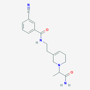 N-{2-[1-(2-amino-1-methyl-2-oxoethyl)-1,2,5,6-tetrahydropyridin-3-yl]ethyl}-3-cyanobenzamide