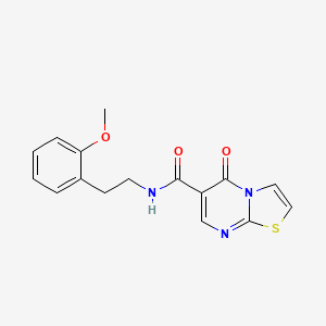 molecular formula C16H15N3O3S B4518441 N-[2-(2-甲氧苯基)乙基]-5-氧代-5H-[1,3]噻唑并[3,2-a]嘧啶-6-甲酰胺 