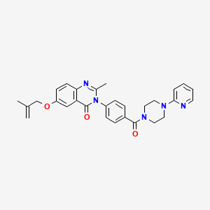 2-methyl-6-[(2-methylprop-2-en-1-yl)oxy]-3-(4-{[4-(pyridin-2-yl)piperazin-1-yl]carbonyl}phenyl)quinazolin-4(3H)-one