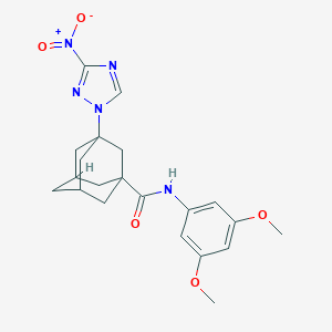 molecular formula C21H25N5O5 B451845 N-(3,5-dimethoxyphenyl)-3-{3-nitro-1H-1,2,4-triazol-1-yl}-1-adamantanecarboxamide 