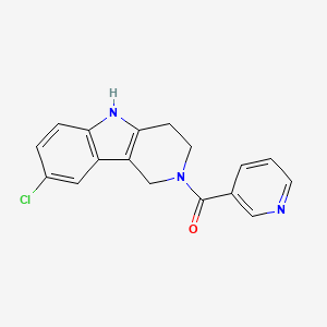 molecular formula C17H14ClN3O B4518454 8-chloro-2-(3-pyridinylcarbonyl)-2,3,4,5-tetrahydro-1H-pyrido[4,3-b]indole 