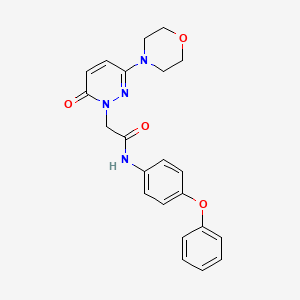 molecular formula C22H22N4O4 B4518465 2-[3-(4-吗啉基)-6-氧代-1(6H)-吡啶嗪基]-N-(4-苯氧基苯基)乙酰胺 