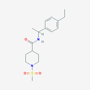 N-[1-(4-ethylphenyl)ethyl]-1-(methylsulfonyl)-4-piperidinecarboxamide