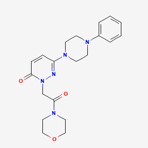 molecular formula C20H25N5O3 B4518496 2-(2-morpholin-4-yl-2-oxoethyl)-6-(4-phenylpiperazin-1-yl)pyridazin-3(2H)-one 