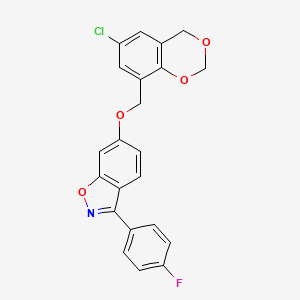 6-[(6-chloro-4H-1,3-benzodioxin-8-yl)methoxy]-3-(4-fluorophenyl)-1,2-benzoxazole