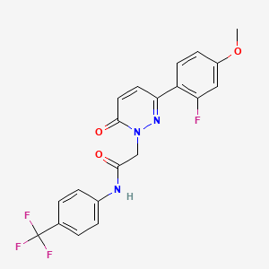 molecular formula C20H15F4N3O3 B4518507 2-[3-(2-氟-4-甲氧基苯基)-6-氧代-1(6H)-吡啶二嗪基]-N-[4-(三氟甲基)苯基]乙酰胺 