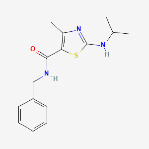 molecular formula C15H19N3OS B4518515 N-苄基-2-(异丙氨基)-4-甲基-1,3-噻唑-5-甲酰胺 