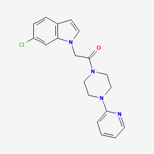 molecular formula C19H19ClN4O B4518517 6-chloro-1-{2-oxo-2-[4-(2-pyridinyl)-1-piperazinyl]ethyl}-1H-indole 