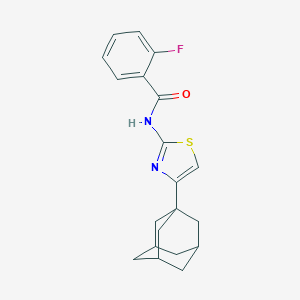 molecular formula C20H21FN2OS B451852 N-[4-(1-adamantyl)-1,3-thiazol-2-yl]-2-fluorobenzamide 