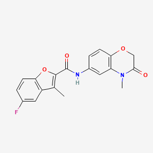 5-fluoro-3-methyl-N-(4-methyl-3-oxo-3,4-dihydro-2H-1,4-benzoxazin-6-yl)-1-benzofuran-2-carboxamide