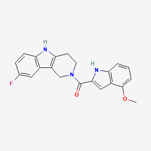 (8-fluoro-1,3,4,5-tetrahydro-2H-pyrido[4,3-b]indol-2-yl)(4-methoxy-1H-indol-2-yl)methanone