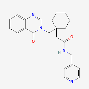 molecular formula C23H26N4O2 B4518545 2-{1-[(4-氧代-3(4H)-喹唑啉基)甲基]环己基}-N-(4-吡啶基甲基)乙酰胺 