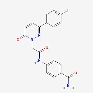 4-({[3-(4-fluorophenyl)-6-oxopyridazin-1(6H)-yl]acetyl}amino)benzamide