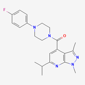 [4-(4-fluorophenyl)piperazino](6-isopropyl-1,3-dimethyl-1H-pyrazolo[3,4-b]pyridin-4-yl)methanone